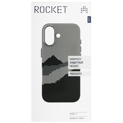 Купить Накладка  Rocket Graphic для Apple iPhone 17 черный/серый  5639060. Характеристики, отзывы и цены в Донецке