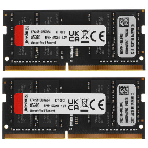 Купить Оперативная память SODIMM Kingston FURY Impact [KF426S16IBK2/64] 64 ГБ  5053768. Характеристики, отзывы и цены в Донецке