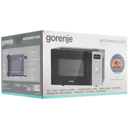 Купить Микроволновая печь Gorenje MO20A4XH серый  9932763. Характеристики, отзывы и цены в Донецке