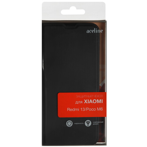 Купить Чехол-книжка  Aceline Kors для POCO M6 черный  9104505. Характеристики, отзывы и цены в Донецке