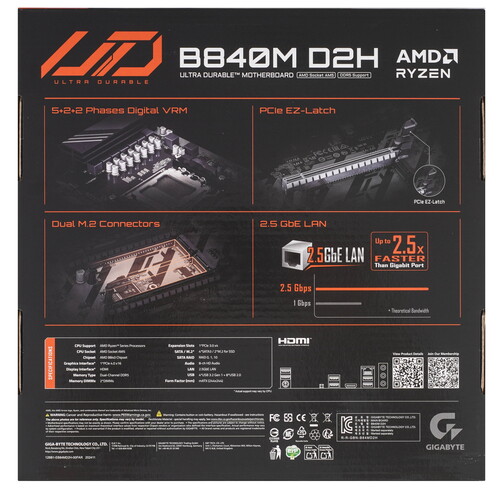 Купить Материнская плата GIGABYTE B840M D2H  5622574. Характеристики, отзывы и цены в Донецке