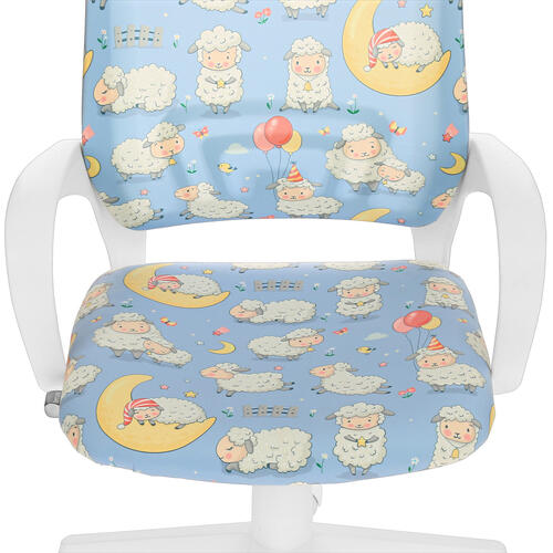 Купить Кресло детское Бюрократ BUROKIDS 1 W-SHEEPS голубой  5420021. Характеристики, отзывы и цены в Донецке