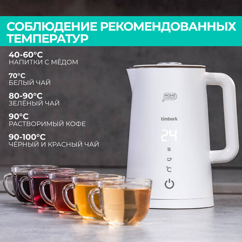 Купить Электрочайник Timberk T-EK21S103WF белый  9091194. Характеристики, отзывы и цены в Донецке