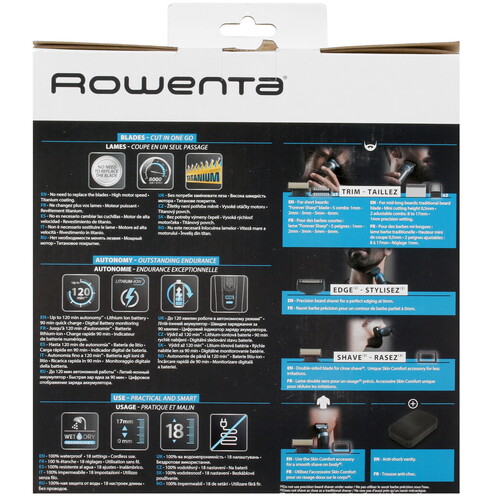 Купить Триммер Rowenta Forever Sharp Ultimate TN6200F4 черный/синий  4771421. Характеристики, отзывы и цены в Донецке