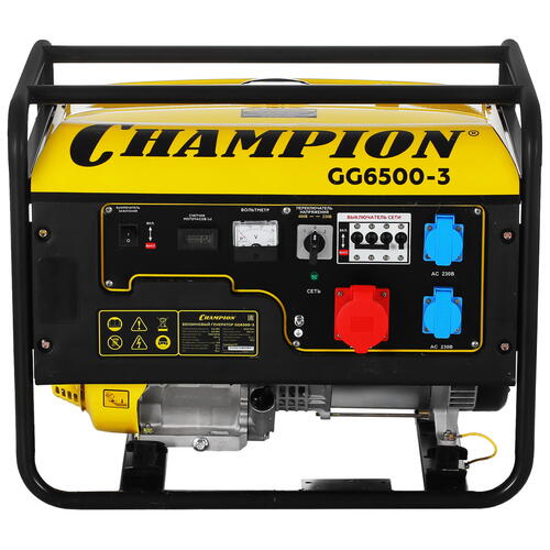 Купить Электрогенератор   бензиновый Champion GG6500-3  5370310. Характеристики, отзывы и цены в Донецке