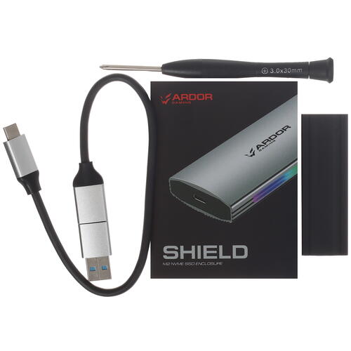 Купить M.2 Внешний бокс ARDOR GAMING Shield M2R2-G2  5402296. Характеристики, отзывы и цены в Донецке