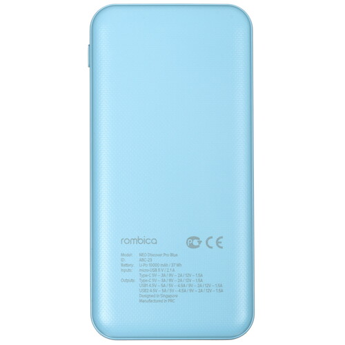 Купить Портативный аккумулятор Rombica NEO Discover Pro голубой  9153288. Характеристики, отзывы и цены в Донецке