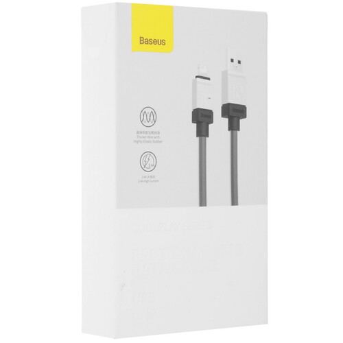 Купить Кабель круглый Baseus Lightning 8-pin - USB 2.0 Type-A черный 1 м  9167157. Характеристики, отзывы и цены в Донецке