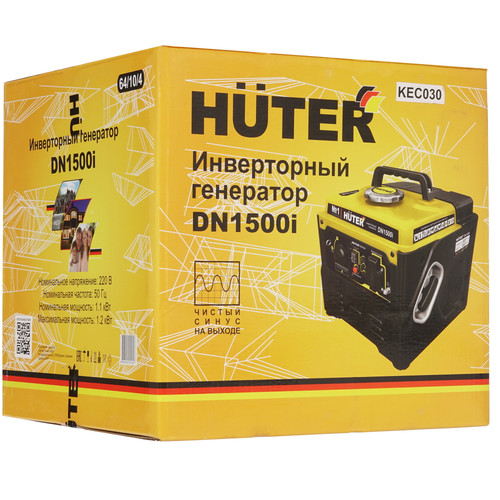 Купить Электрогенератор   бензиновый Huter DN1500i  1263986. Характеристики, отзывы и цены в Донецке