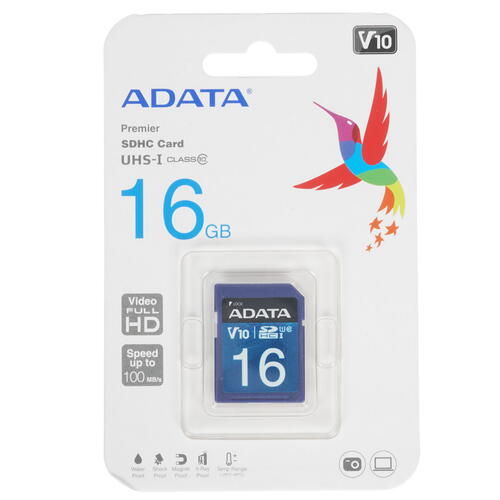 Купить Карта памяти ADATA SDHC 16 ГБ [ASDH16GUICL10-R]  1325264. Характеристики, отзывы и цены в Донецке
