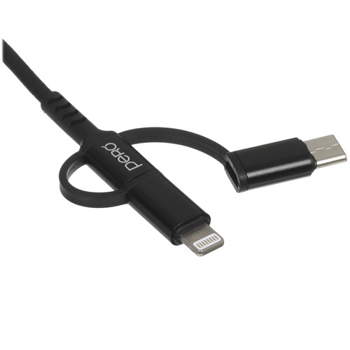 Купить Кабель круглый PERO Lightning 8-pin, micro USB, USB Type-C - USB 2.0 Type-A черный 2 м  5365827. Характеристики, отзывы и цены в Донецке