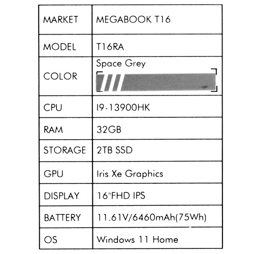 Купить 16" Ноутбук Tecno Megabook T16RA серый  5633851. Характеристики, отзывы и цены в Донецке