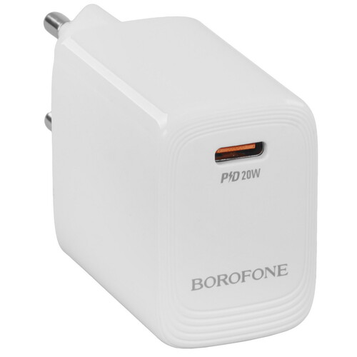Купить Сетевое зарядное устройство Borofone BN26 белый  5639678. Характеристики, отзывы и цены в Донецке