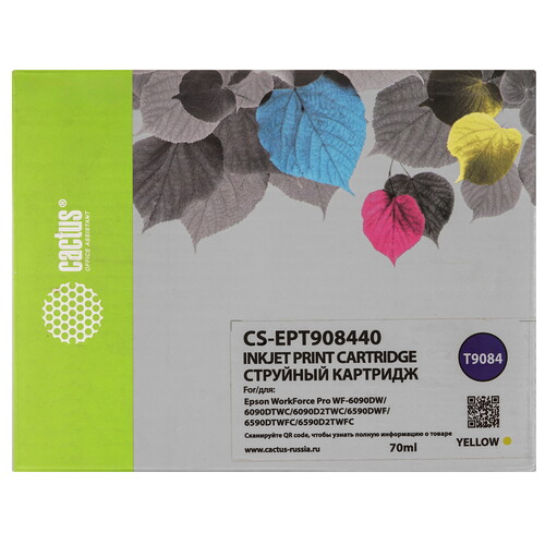 Купить Картридж Cactus CS-EPT908440 желтый  9065627. Характеристики, отзывы и цены в Донецке