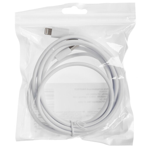 Купить Кабель круглый KingPrice Lightning 8-pin - USB 2.0 Type-A белый 2 м  5608656. Характеристики, отзывы и цены в Донецке
