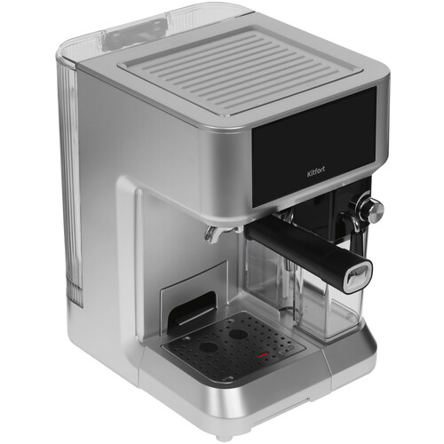 Купить Кофеварка рожковая Kitfort КТ-7545 серебристый  9231652. Характеристики, отзывы и цены в Донецке