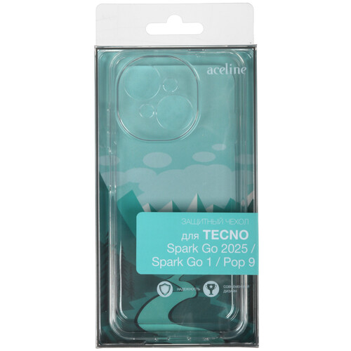 Купить Накладка  Aceline Silicone для Tecno POP 9/ SPARK GO 1/ GO 2025 прозрачный  5487881. Характеристики, отзывы и цены в Донецке