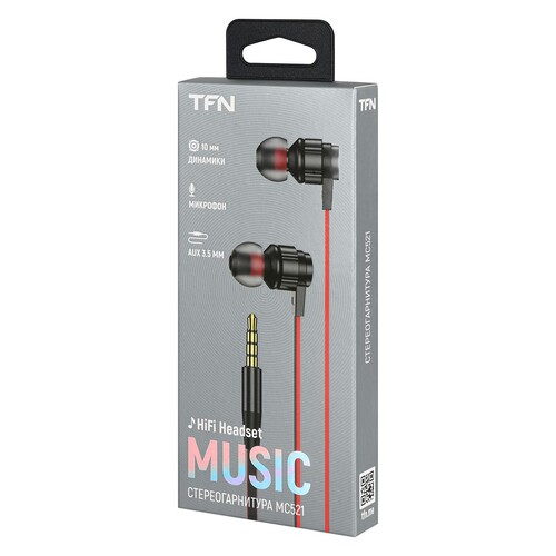 Купить Проводные наушники TFN MC521 черный 2024  5493953. Характеристики, отзывы и цены в Донецке
