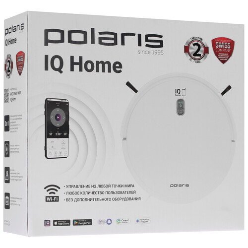 Купить Робот-пылесос Polaris PVCR 3600 WI-FI IQ Home белый  9011508. Характеристики, отзывы и цены в Донецке