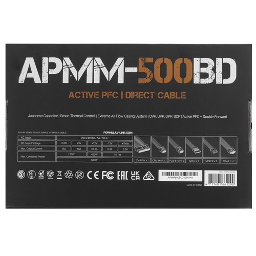Купить Блок питания Formula APMM-500BD [APMM-500BD] черный  5614601. Характеристики, отзывы и цены в Донецке