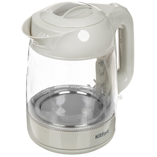 Купить Электрочайник Kitfort КТ-6766 серый  9267936. Характеристики, отзывы и цены в Донецке