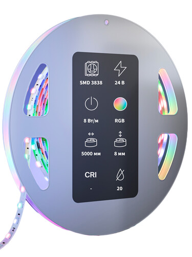 Купить Светодиодная лента Maytoni 24В 3838 8Вт/м 5м IP 20  9184956. Характеристики, отзывы и цены в Донецке