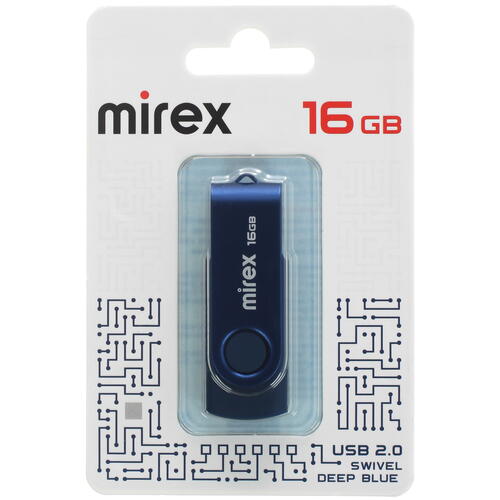Купить Память USB Flash 16 ГБ Mirex SWIVEL [13600-FMUSDB16]  5440062. Характеристики, отзывы и цены в Донецке