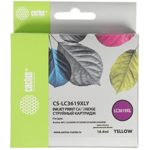 Купить Картридж Cactus CS-LC3619XLY желтый  4742568. Характеристики, отзывы и цены в Донецке