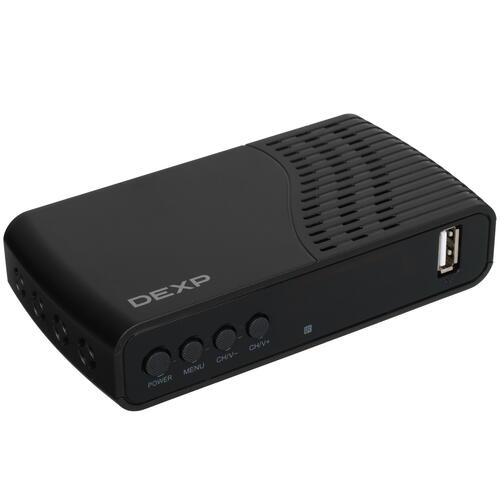 Купить Приставка для цифрового ТВ DEXP HD 8000P черный  5054368. Характеристики, отзывы и цены в Донецке