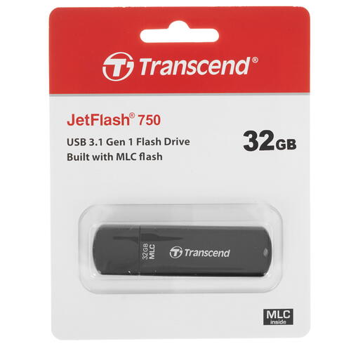 Купить Память USB Flash 32 ГБ Transcend JetFlash 750 [TS32GJF750K]  4900625. Характеристики, отзывы и цены в Донецке