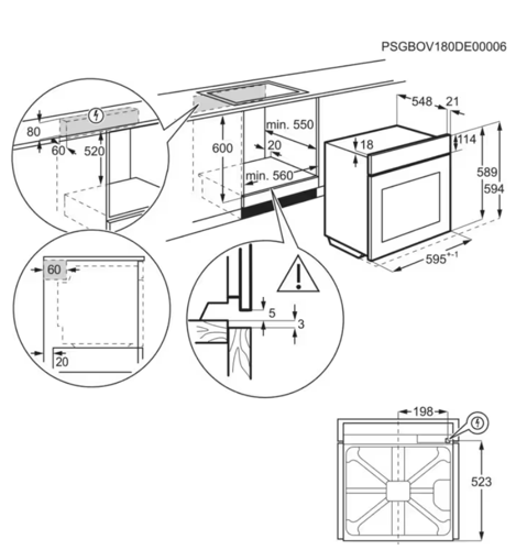 Купить Электрический духовой шкаф Electrolux EOD6C77H черный  9105408. Характеристики, отзывы и цены в Донецке
