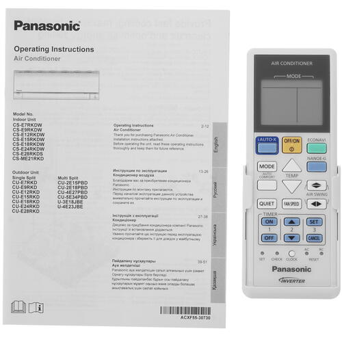 Купить Кондиционер настенный сплит-система Panasonic CS-E7RKDW/CU-E7RKD белый  9986626. Характеристики, отзывы и цены в Донецке