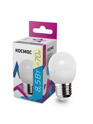 Купить Комплект светодиодных ламп Космос Lksm_LED8.5wGL45E2730  9303111. Характеристики, отзывы и цены в Донецке