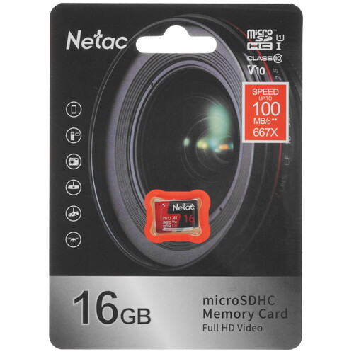 Купить Карта памяти Netac microSDHC 16 ГБ [NT02P500PRO-016G-S]  4821301. Характеристики, отзывы и цены в Донецке