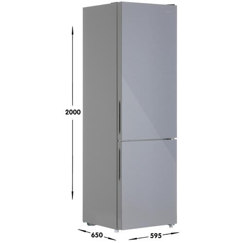Купить Холодильник с морозильником   DEXP RF-CN350DMG/SI серый  5032057. Характеристики, отзывы и цены в Донецке