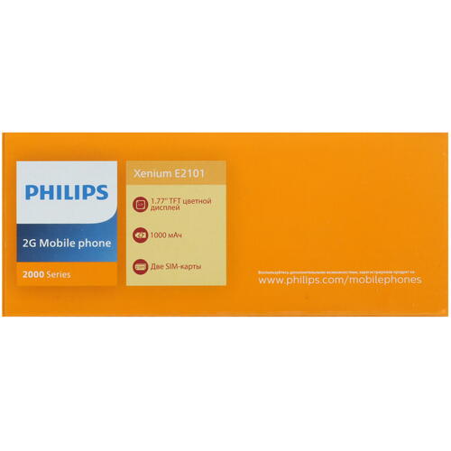 Купить Сотовый телефон Philips Xenium E2101 черный  5079277. Характеристики, отзывы и цены в Донецке