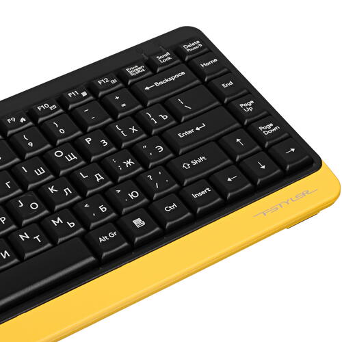 Купить Клавиатура+мышь беспроводная   A4Tech Fstyler FG1110 желтый  5421452. Характеристики, отзывы и цены в Донецке