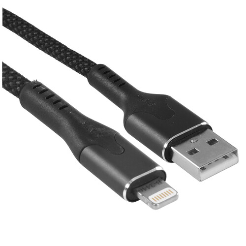 Купить Кабель круглый STATIK Lightning 8-pin - USB 2.0 Type-A черный 2 м  9240647. Характеристики, отзывы и цены в Донецке