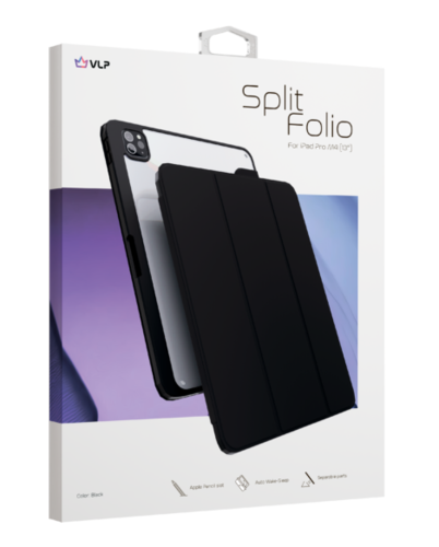 Купить Чехол-книжка VLP Split Folio для Apple iPad Pro 13" (M4) черный  5487160. Характеристики, отзывы и цены в Донецке