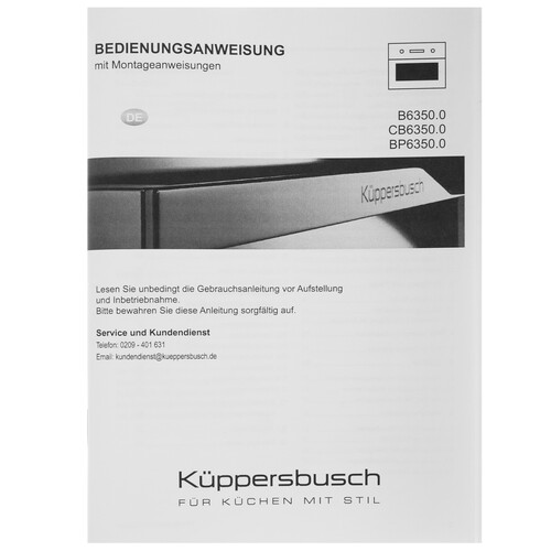Купить Электрический духовой шкаф Kuppersbusch СB 6350.0 S7 черный  9256034. Характеристики, отзывы и цены в Донецке