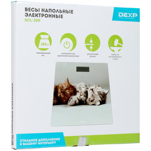 Купить Весы DEXP SCL-30P разноцветный  1394200. Характеристики, отзывы и цены в Донецке