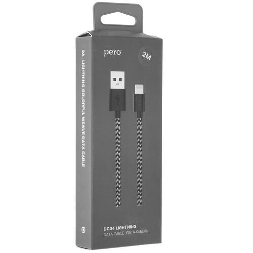 Купить Кабель круглый Pero Lightning 8-pin - USB серый 2 м  5048604. Характеристики, отзывы и цены в Донецке
