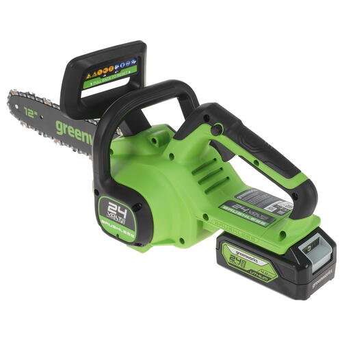Купить Аккумуляторная цепная пила GreenWorks GD24CS30K4  24V  5081477. Характеристики, отзывы и цены в Донецке