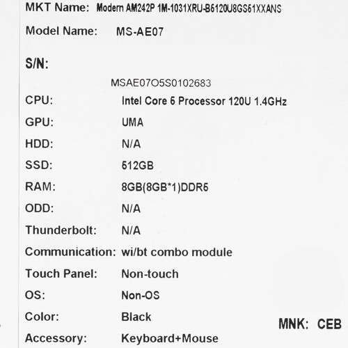 Купить 23.8" Моноблок MSI Modern AM242P 1M-1031XRU  5467396. Характеристики, отзывы и цены в Донецке