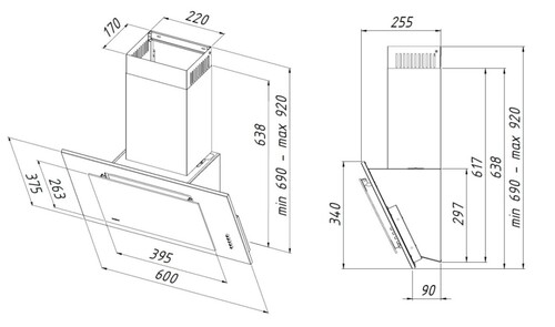Купить Вытяжка наклонная Akpo WK-4 Optima 3.0 белый/белый  9235617. Характеристики, отзывы и цены в Донецке