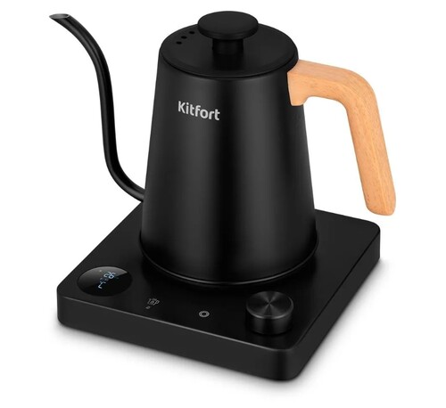 Купить Электрочайник для кофе Kitfort КТ-6726 черный  9186319. Характеристики, отзывы и цены в Донецке