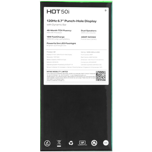 Купить 6.7" Смартфон Infinix HOT 50i 128 ГБ серый  5488668. Характеристики, отзывы и цены в Донецке