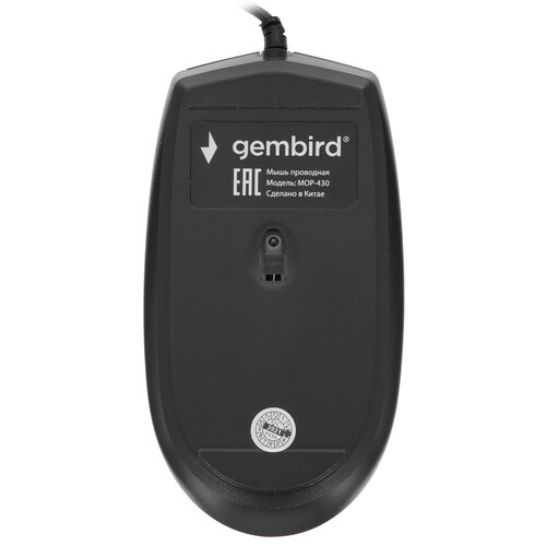 Купить Мышь проводная Gembird MOP-430  черный  4874922. Характеристики, отзывы и цены в Донецке