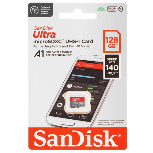 Купить Карта памяти SanDisk Ultra microSDXC 128 ГБ [SDSQUAB-128G-GN6MN]  5451331. Характеристики, отзывы и цены в Донецке