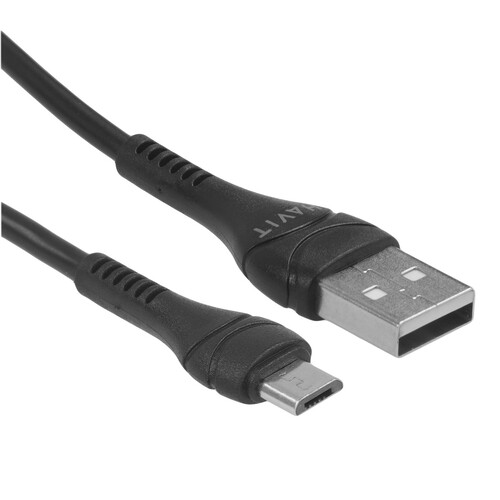 Купить Кабель круглый HAVIT micro USB - USB 2.0 Type-A черный 1 м  9228914. Характеристики, отзывы и цены в Донецке